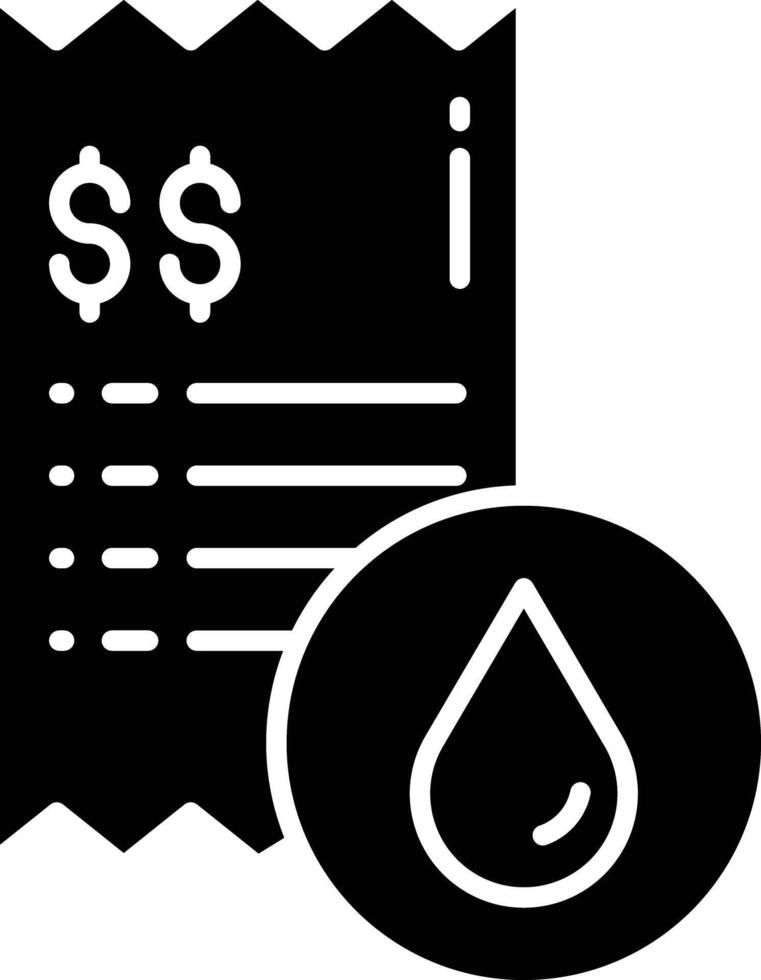 bill solid glyph illustration vector