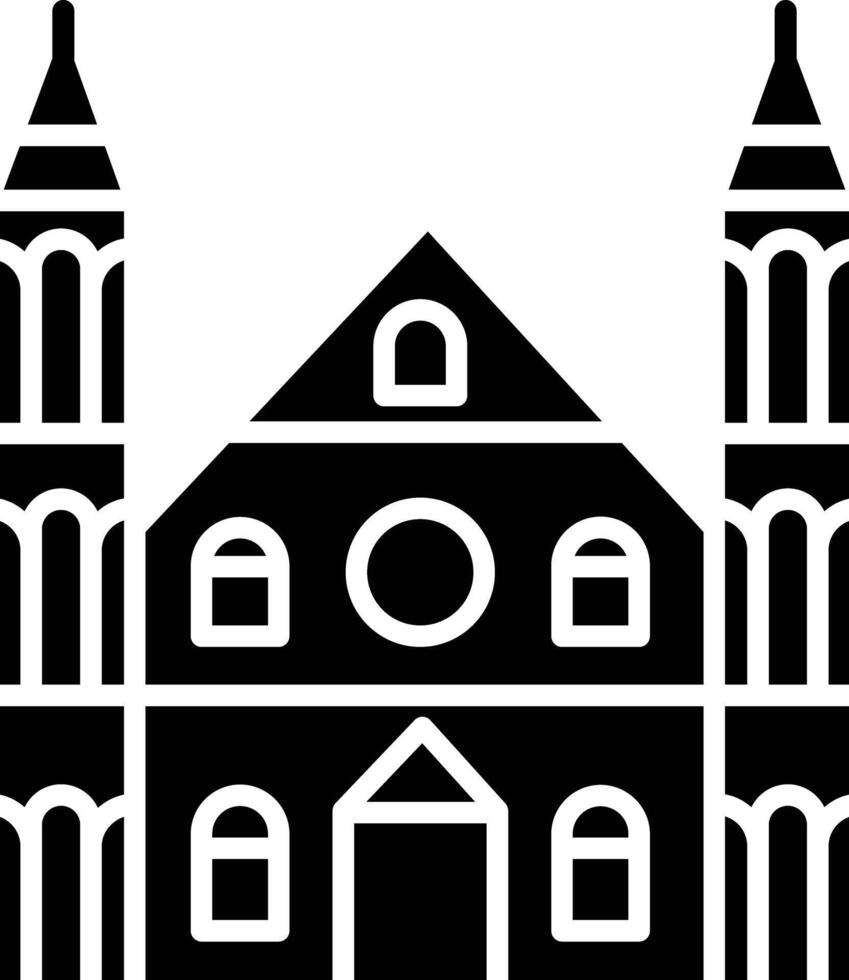 Binnenhof solid glyph illustration vector