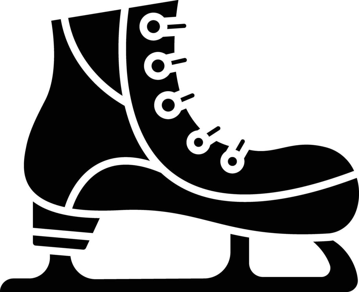 Skating solid glyph illustration vector