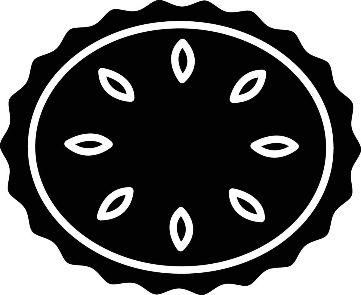 Pie solid glyph illustration vector