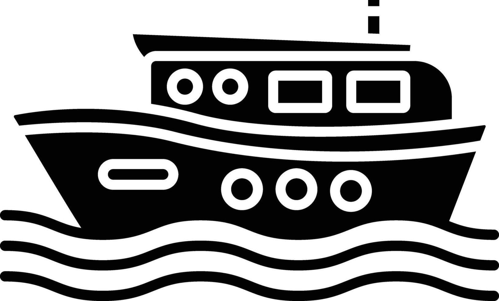 Boat House solid glyph illustration vector