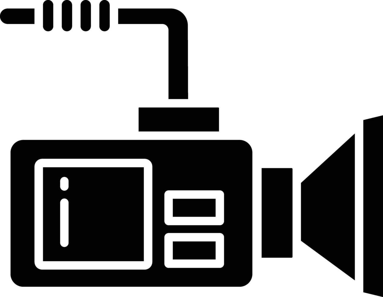 Camera solid glyph illustration vector
