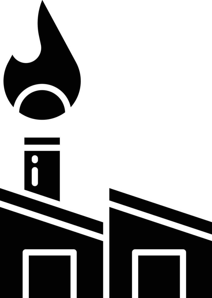 Fire solid glyph illustration vector