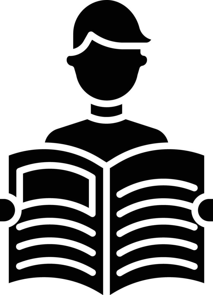 Journal solid glyph illustration vector