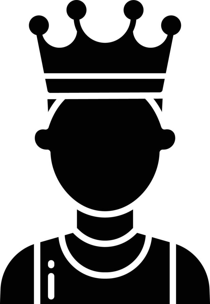 King solid glyph illustration vector