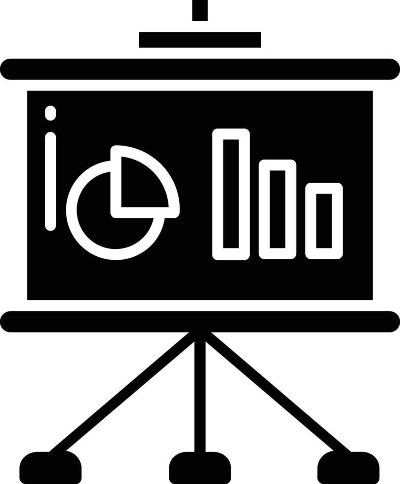 Presentation solid glyph illustration vector