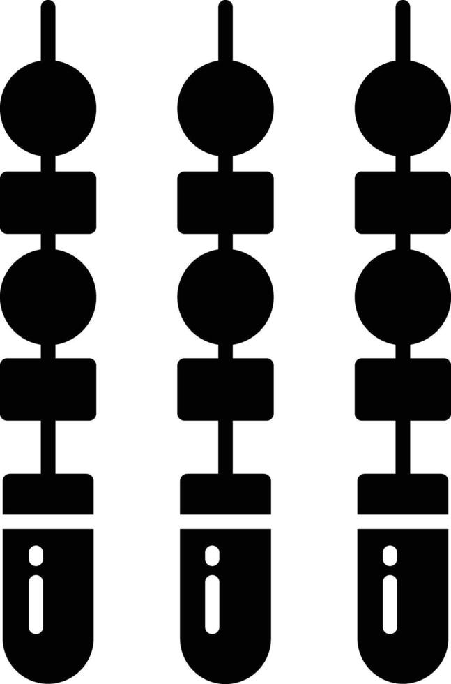 Brochette solid glyph illustration vector