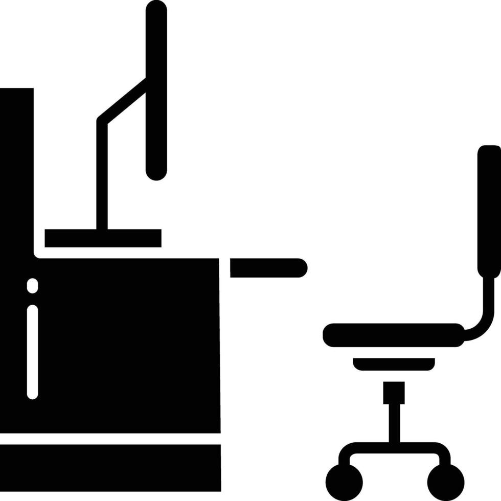 cubicle solid glyph illustration vector