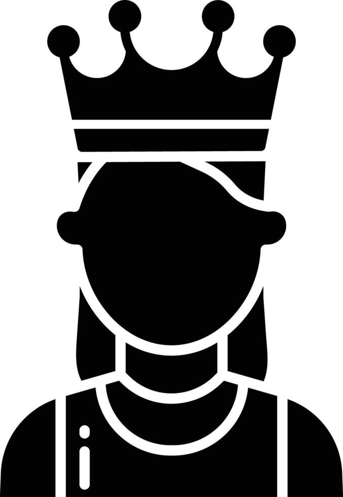 Woman solid glyph illustration vector