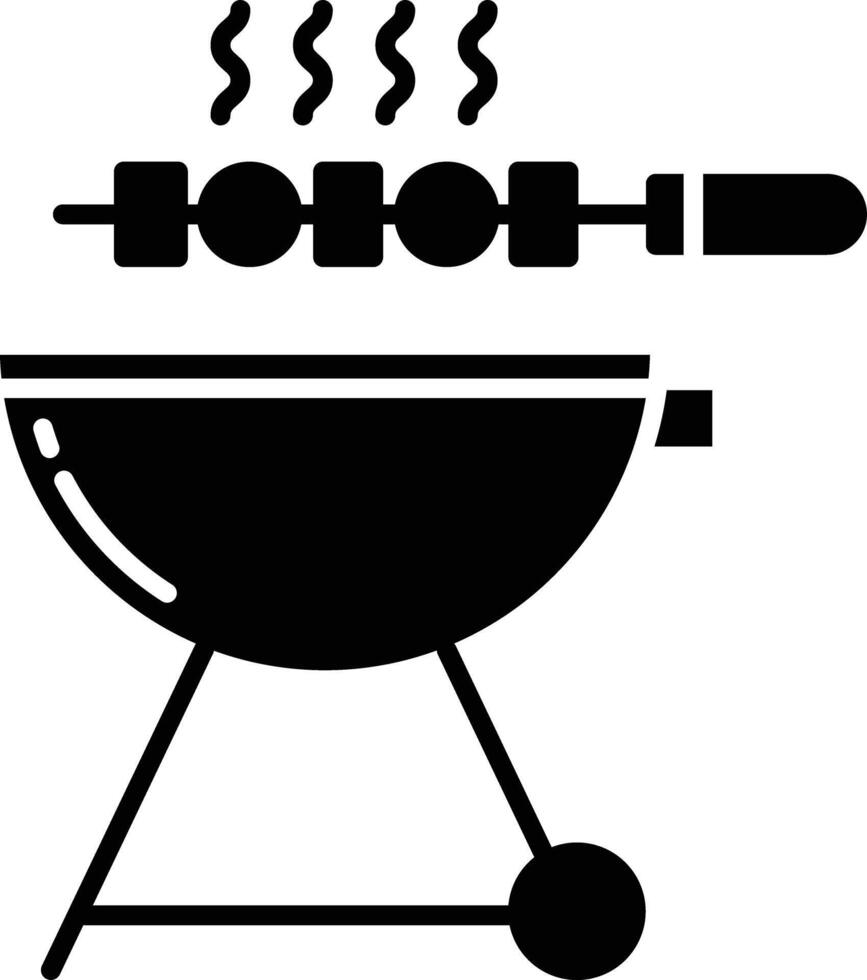 Barbecue solid glyph illustration vector