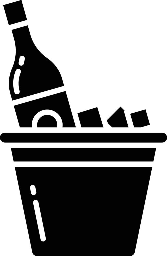 Beer box solid glyph illustration vector