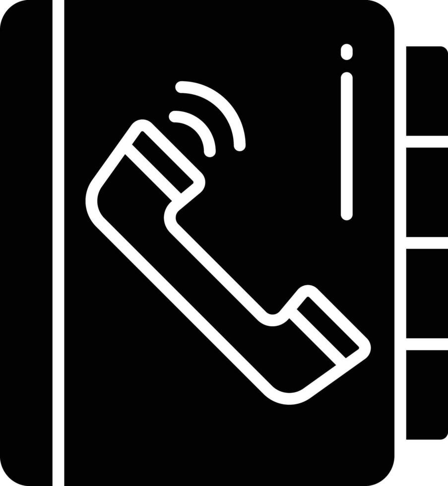 Contact solid glyph illustration vector