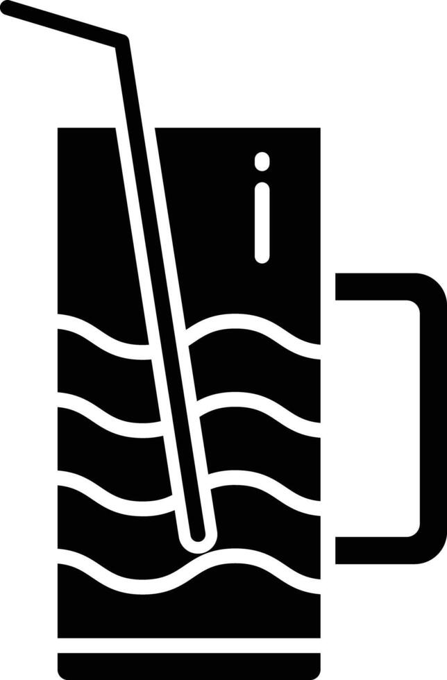 Juice solid glyph illustration vector