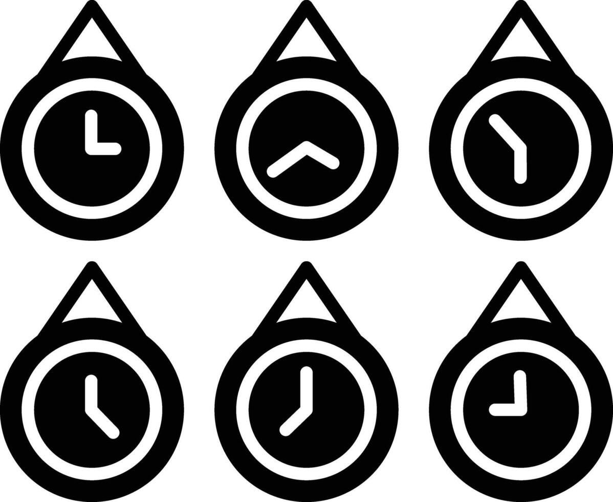 Time solid glyph illustration vector
