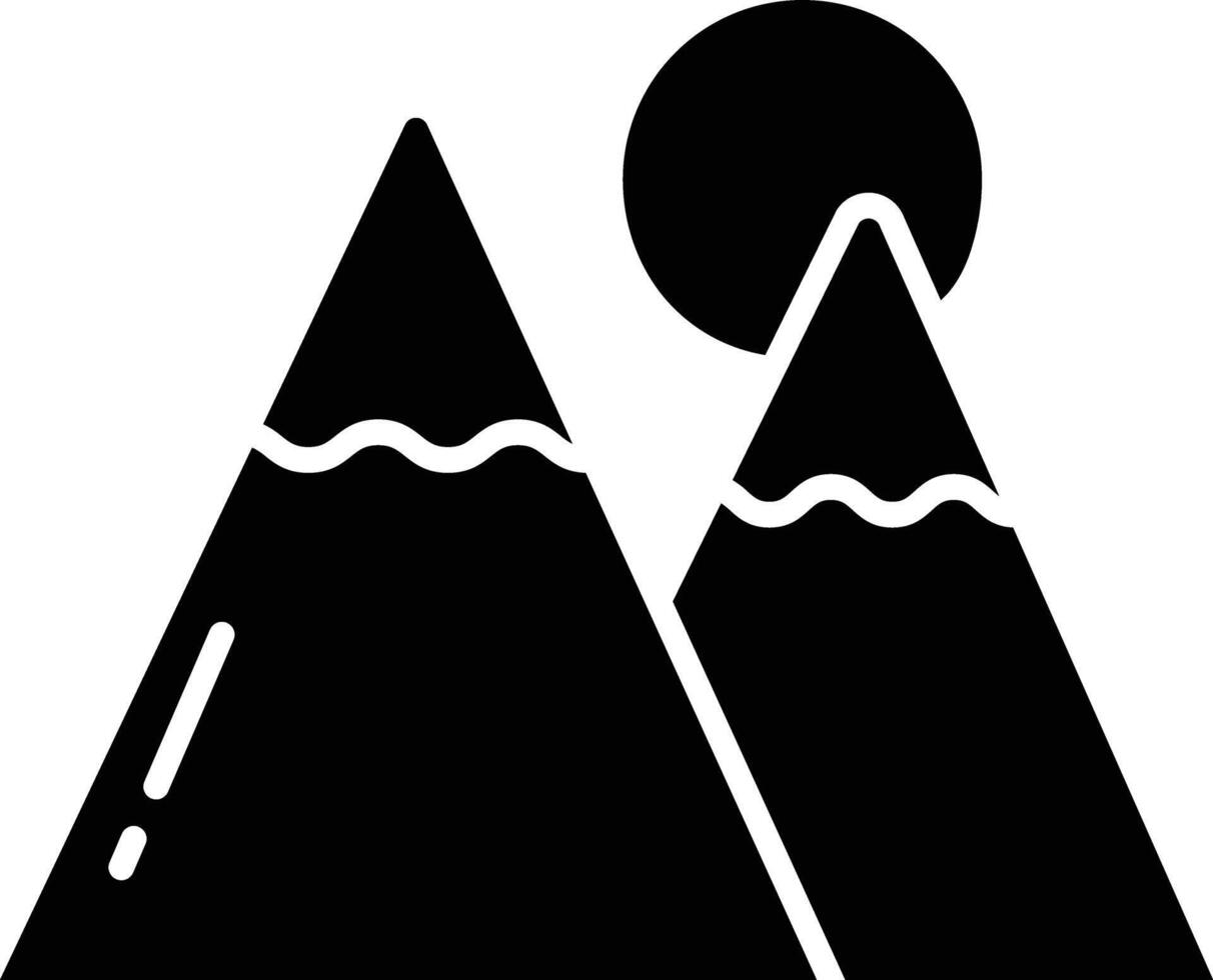 Andes solid glyph illustration vector