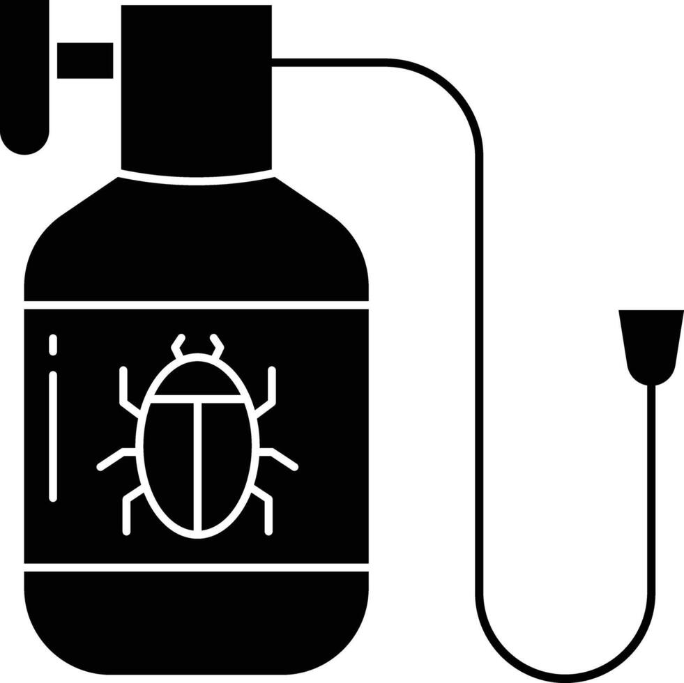 bug spray solid glyph illustration vector