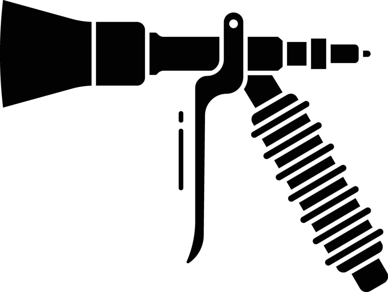 Pesticide gun solid glyph illustration vector