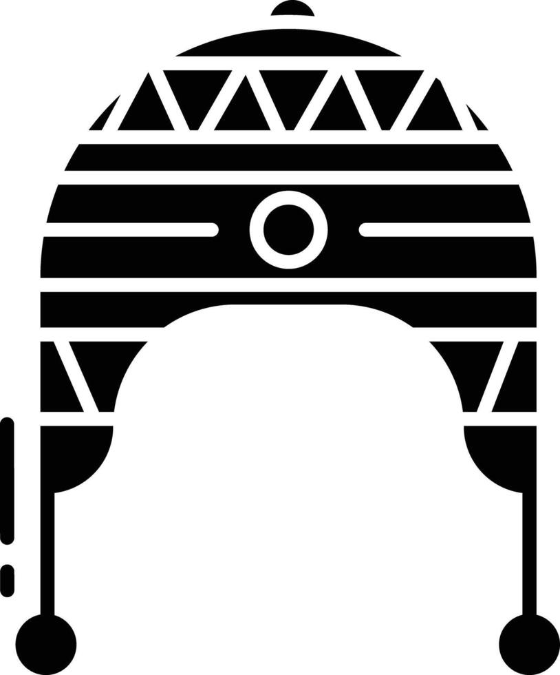 Chullo solid glyph illustration vector
