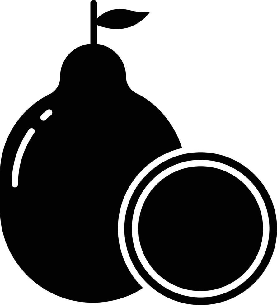 guava solid glyph illustration vector