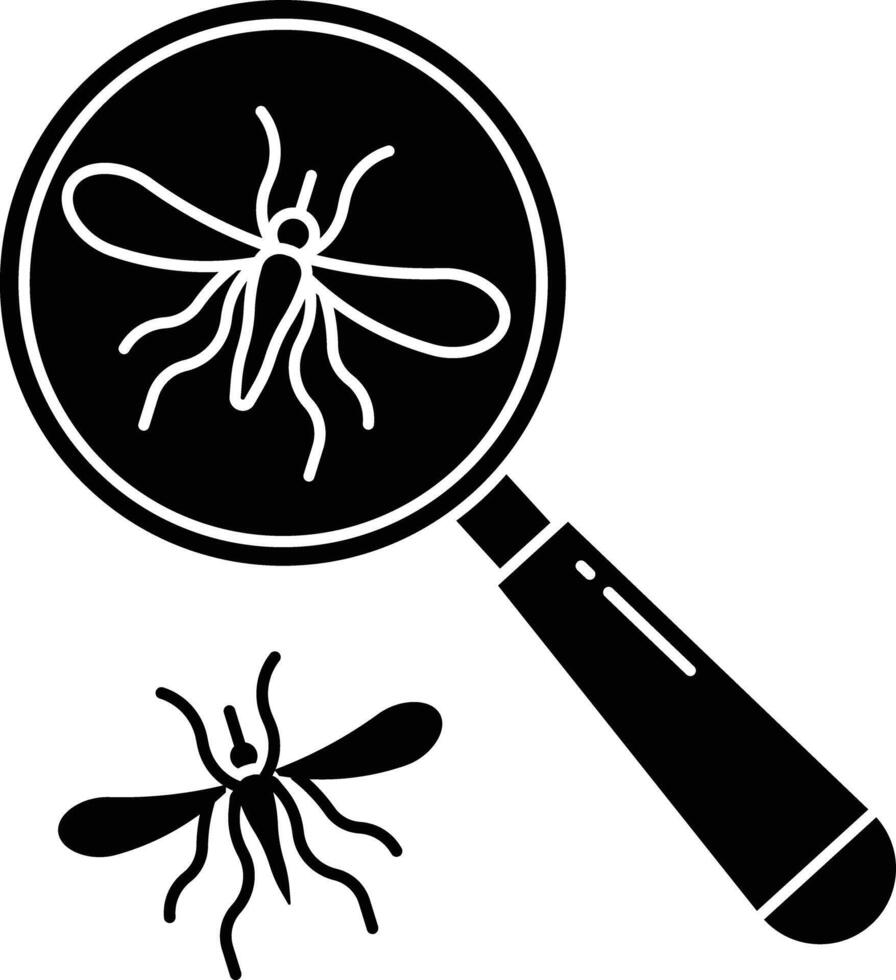 insect finder solid glyph illustration vector
