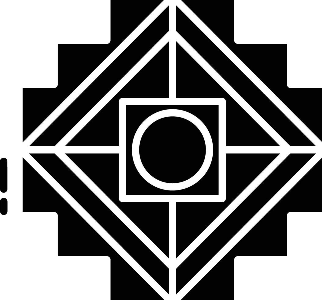 Inca solid glyph illustration vector