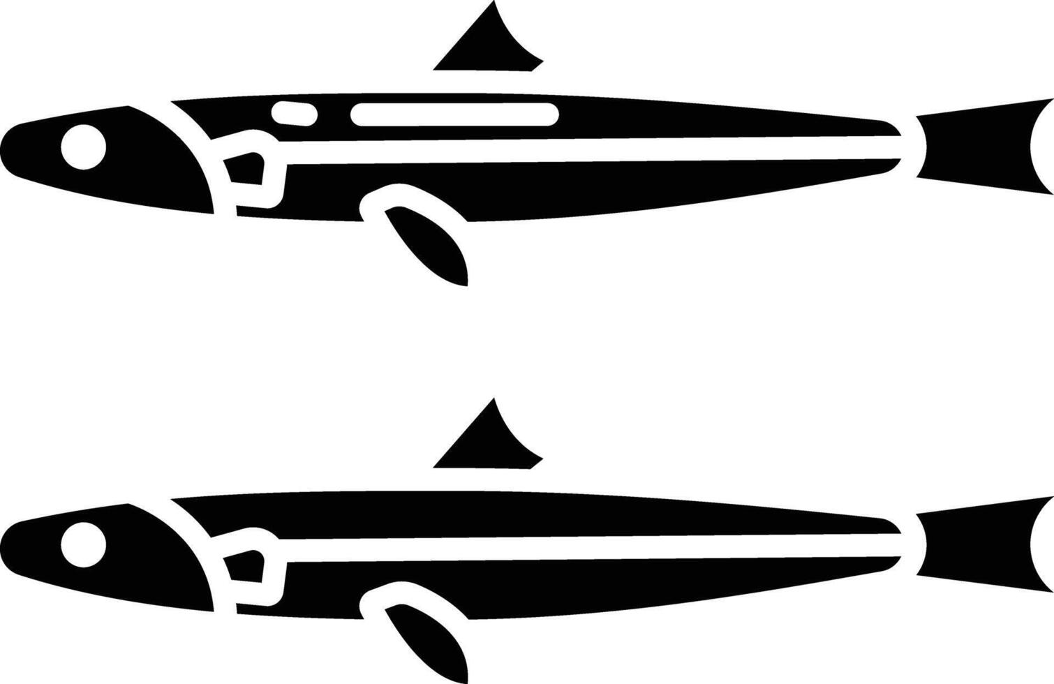 Anchovy solid glyph illustration vector