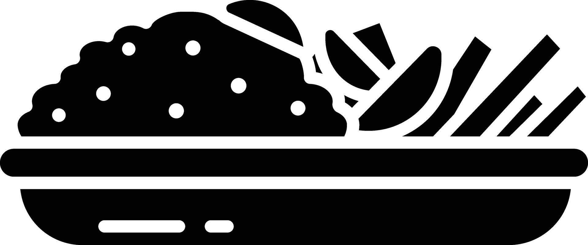 Lomo Saltado solid glyph illustration vector