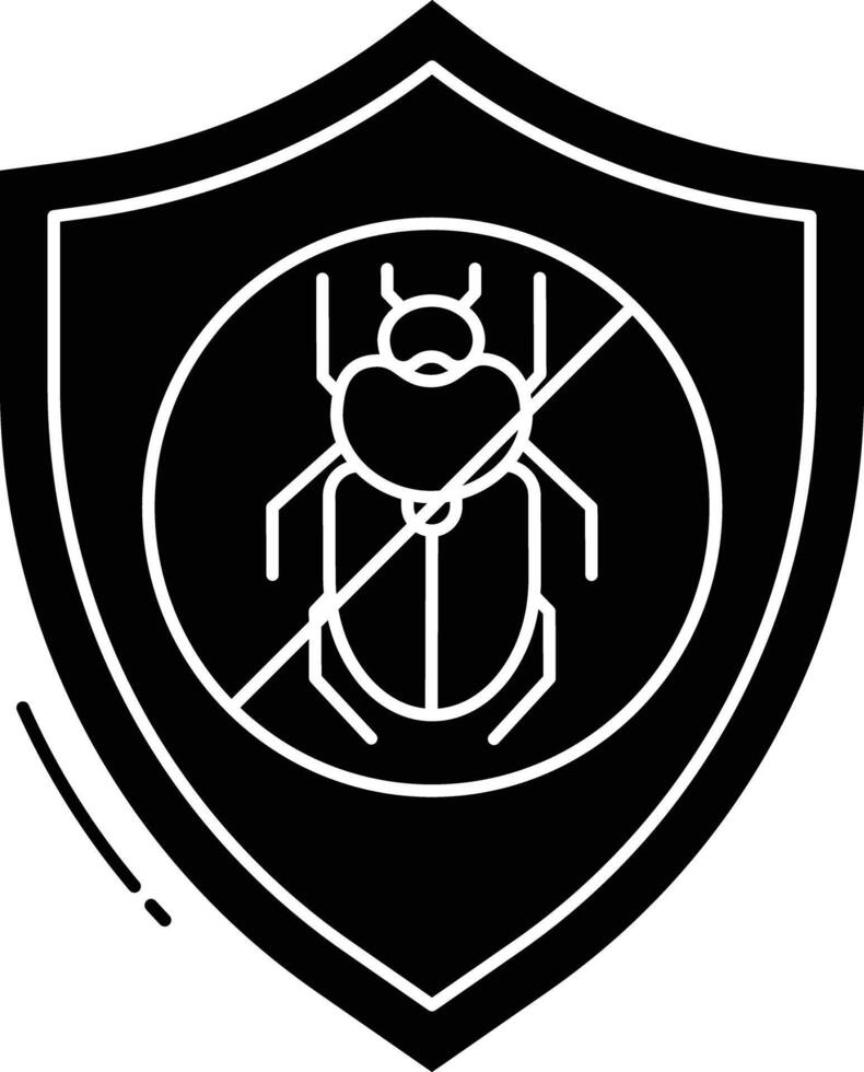 pest control solid glyph illustration vector