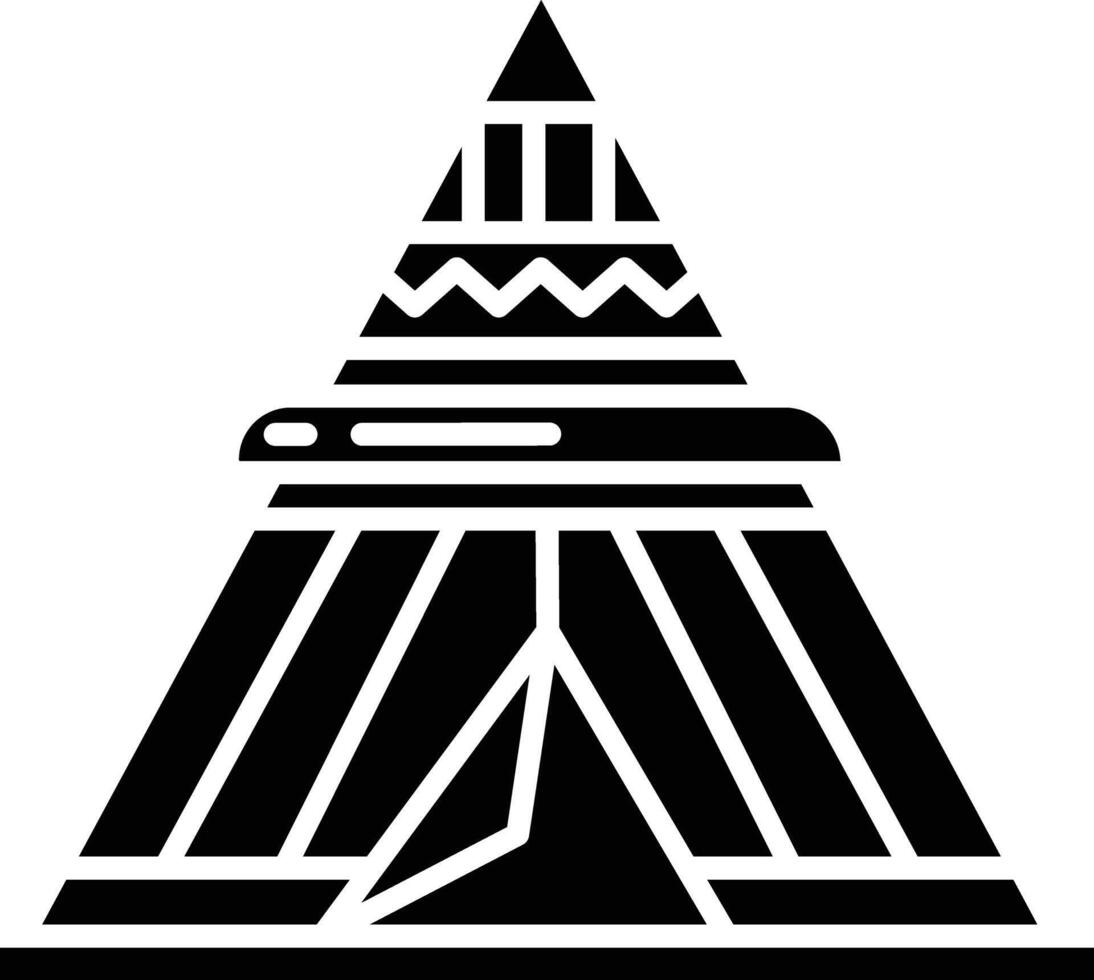 Wigwam solid glyph illustration vector