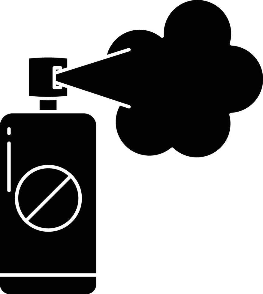 Spray bottle solid glyph illustration vector
