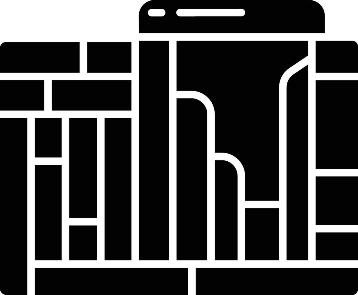 Sacsayhuaman solid glyph illustration vector