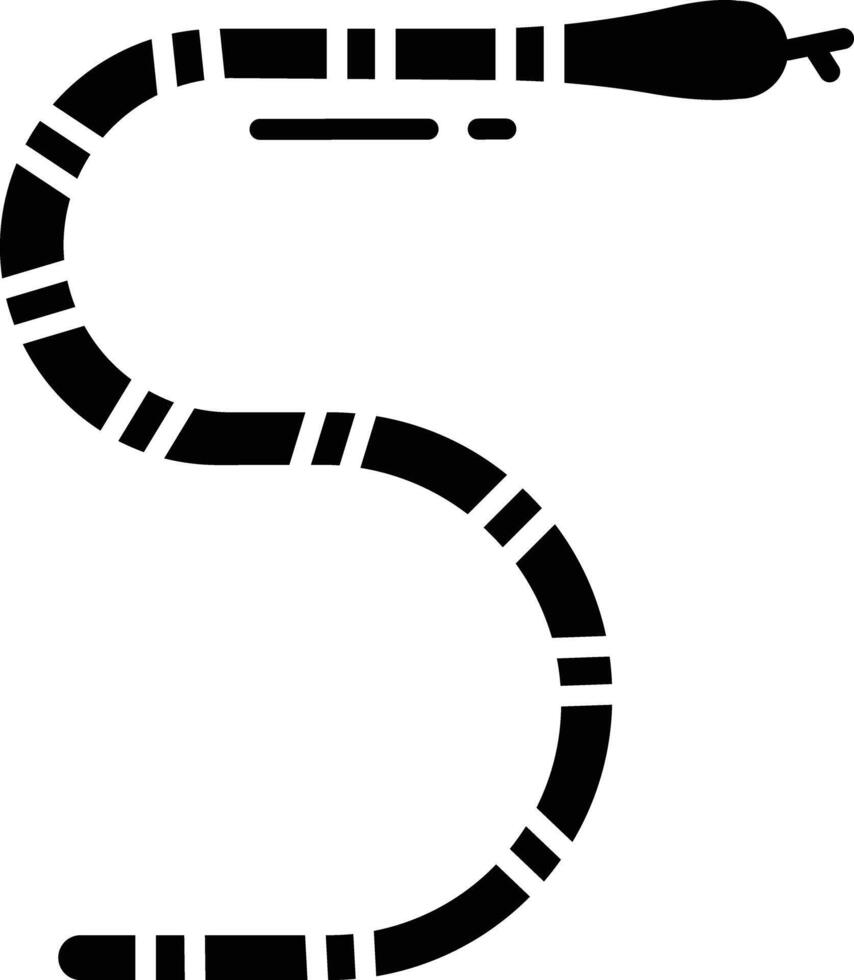 Snake solid glyph illustration vector