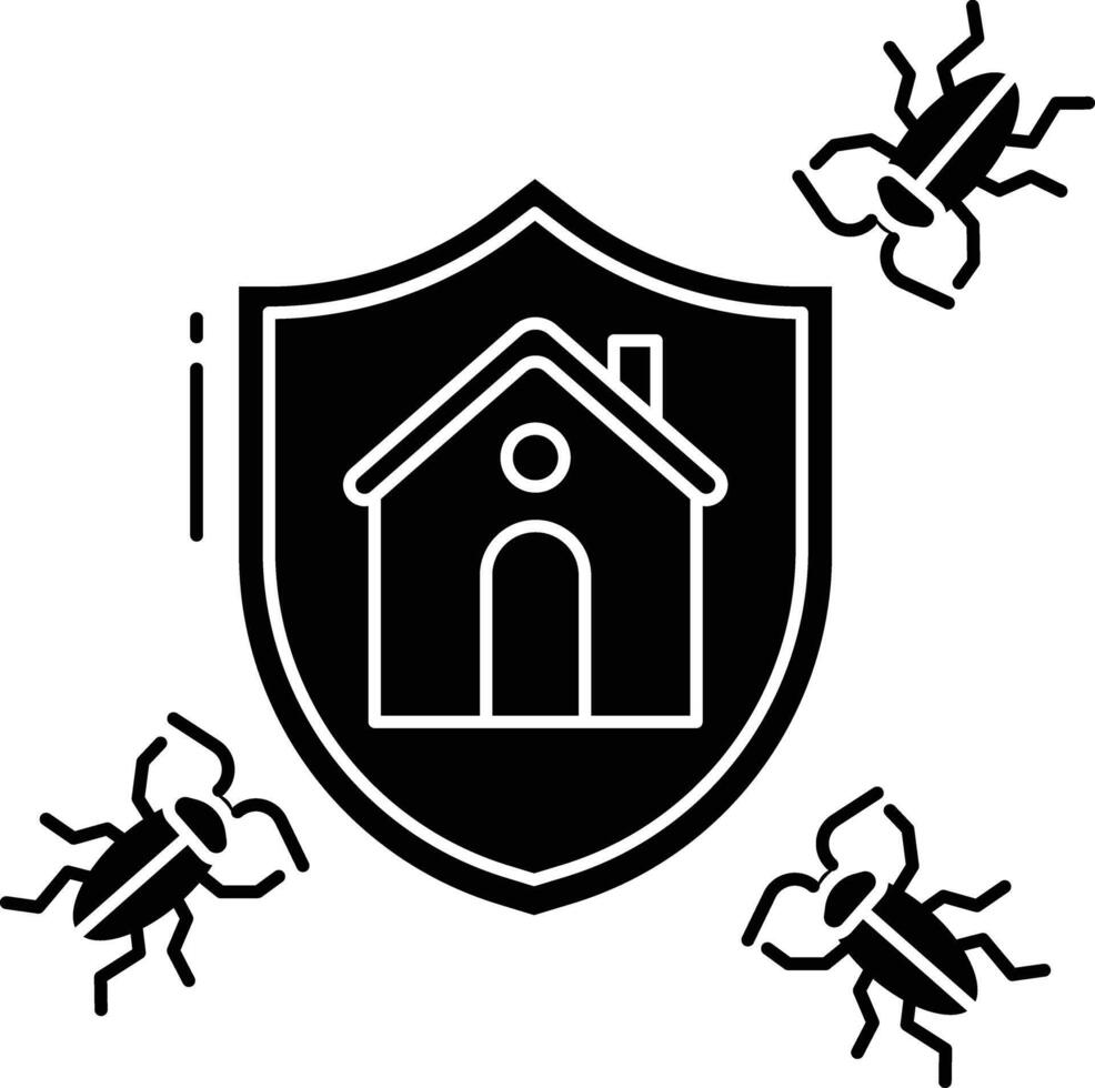 Pest free solid glyph illustration vector