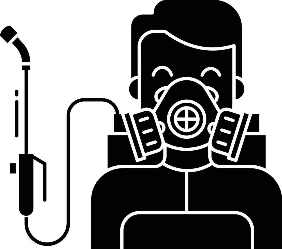 Mosquito spray solid glyph illustration vector