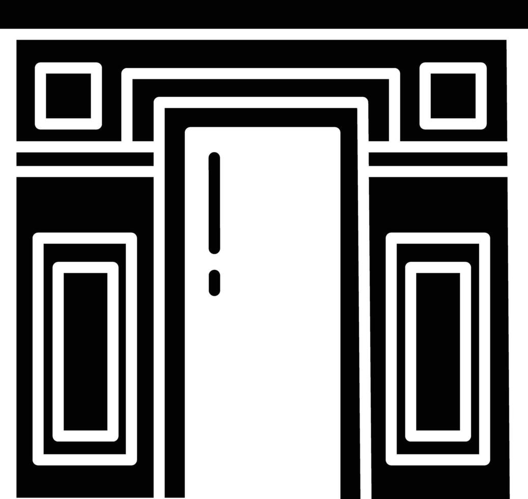 Gate of the Sun solid glyph illustration vector