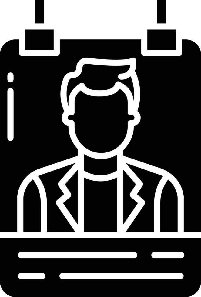 Woman avatar solid glyph illustration vector