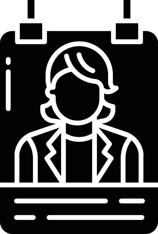 Muslim girl avatar solid glyph illustration vector