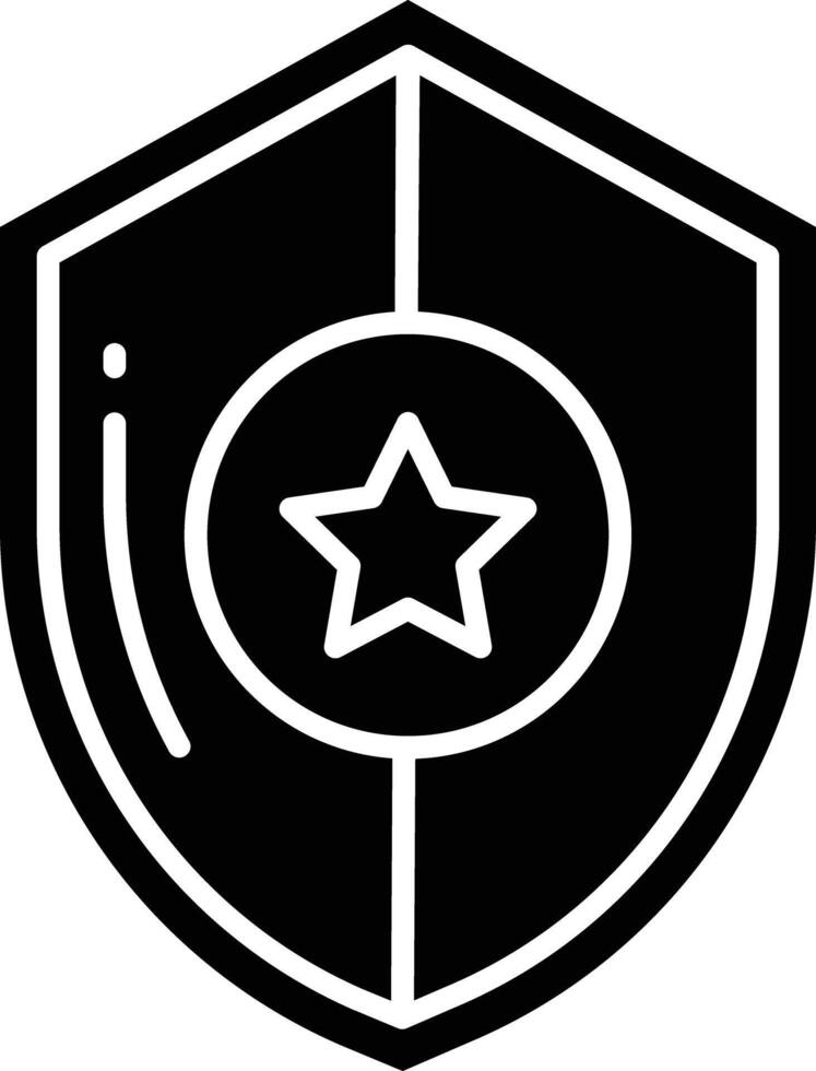 Badge solid glyph illustration vector