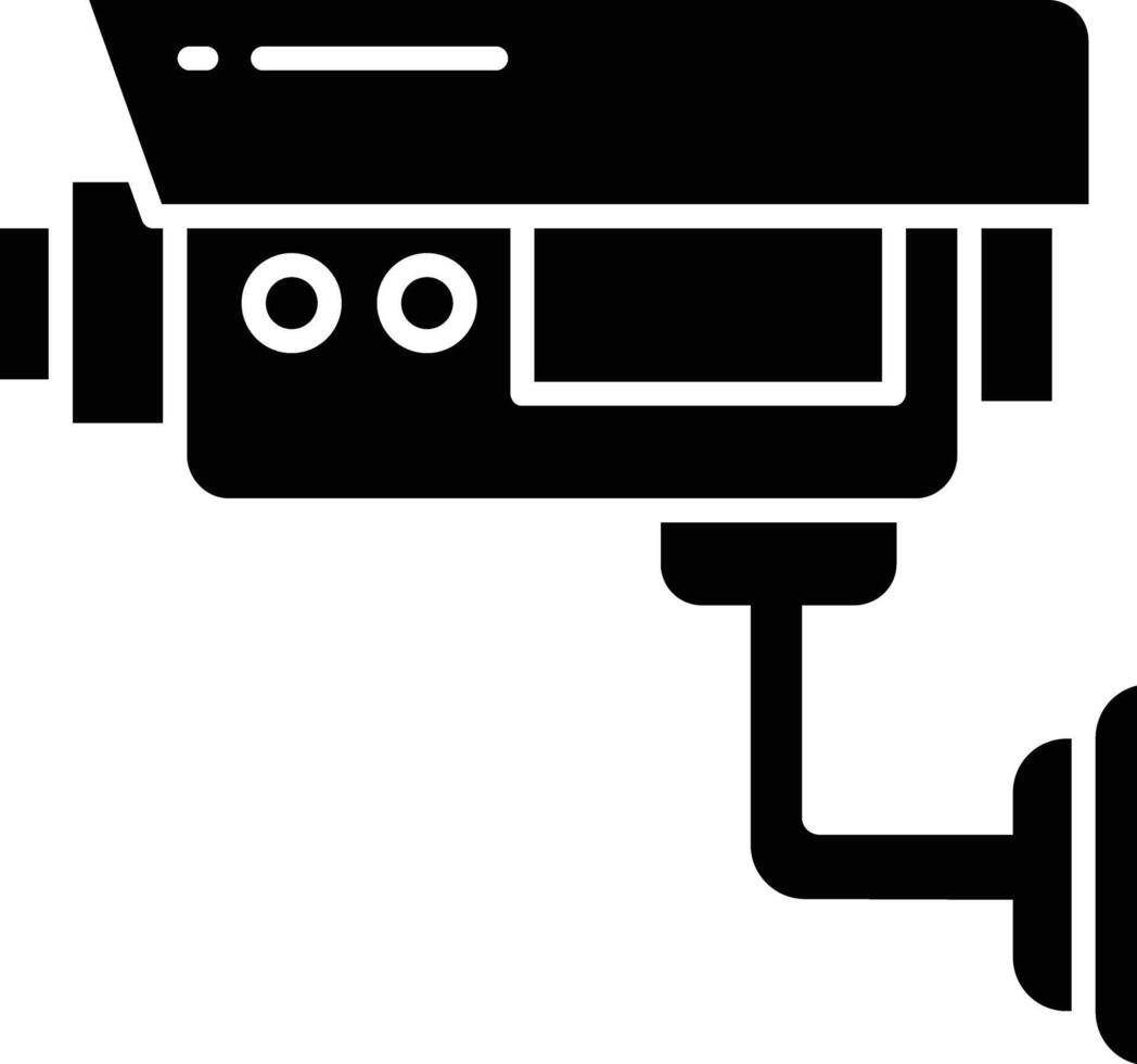 Camera solid glyph illustration vector