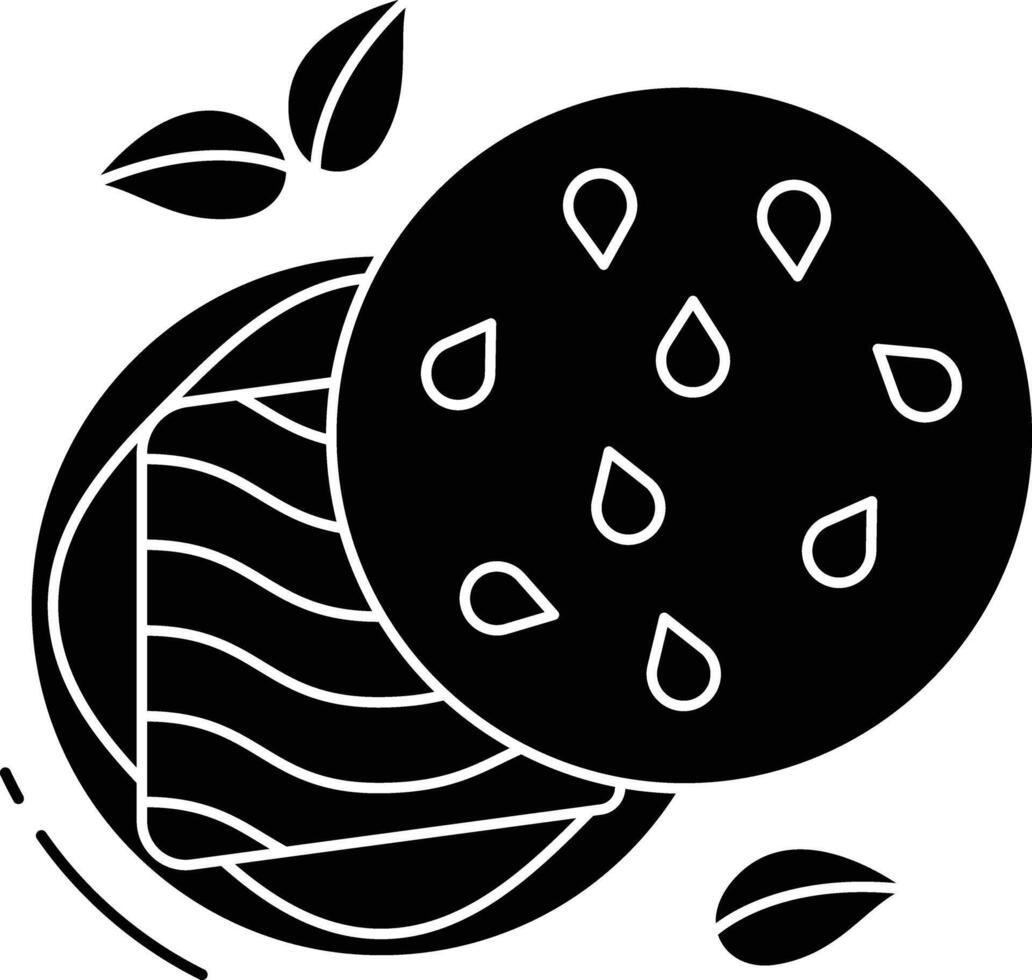 beef bun solid glyph illustration vector