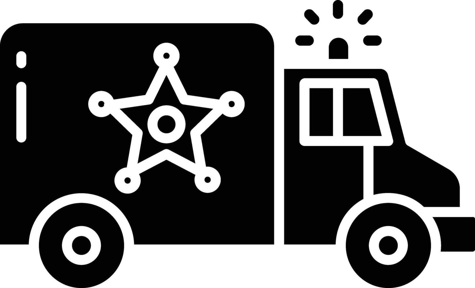 Van solid glyph illustration vector