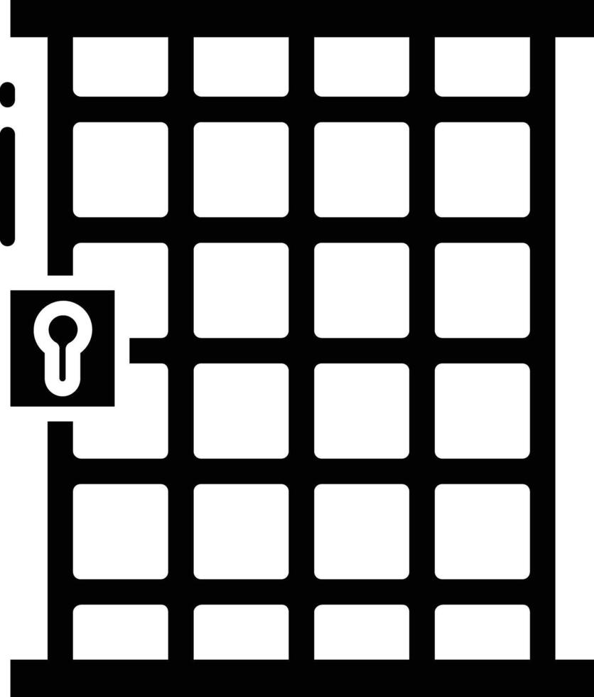 Jail solid glyph illustration vector