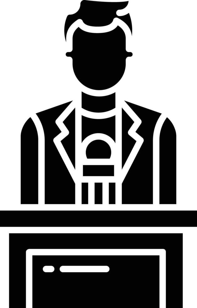 Girl avatar solid glyph illustration vector