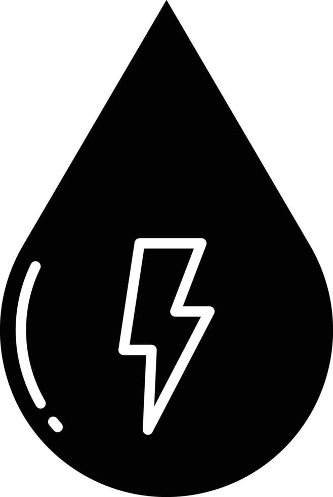 Water drop solid glyph illustration vector