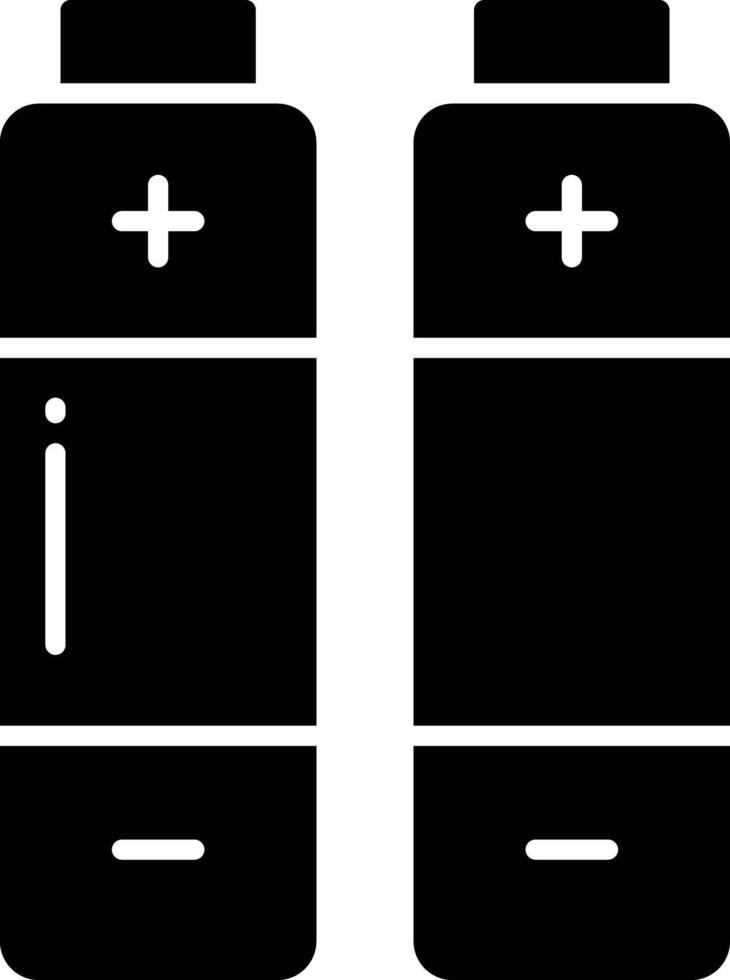 battery solid glyph illustration vector
