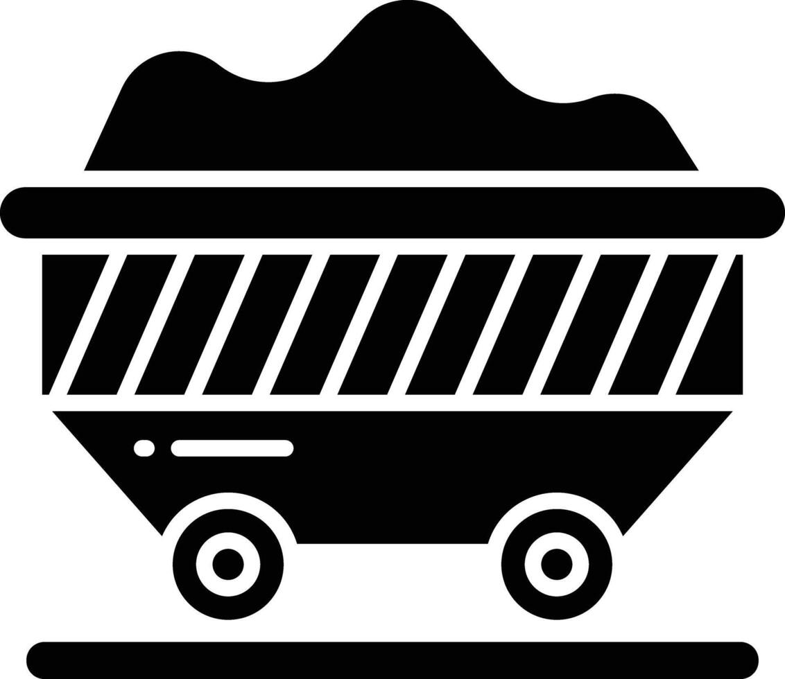 coal solid glyph illustration vector