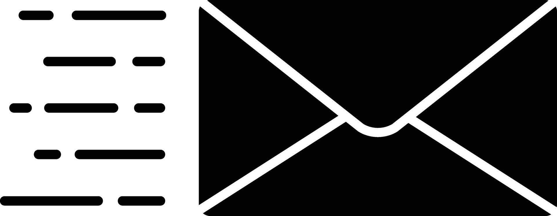 Mail Express solid glyph illustration vector