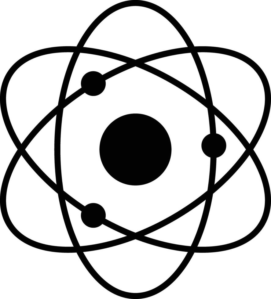 Molecule solid glyph illustration vector