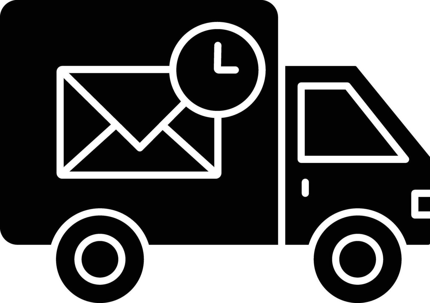 Post solid glyph illustration vector