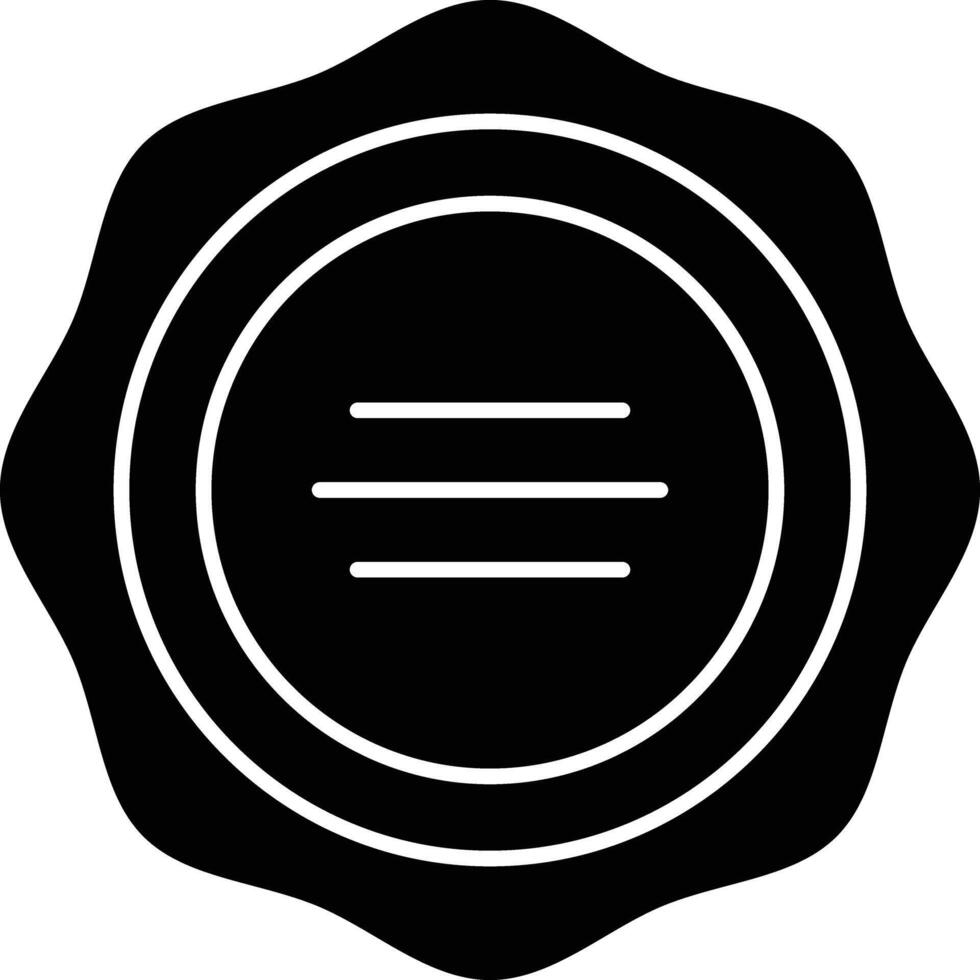 seal solid glyph illustration vector